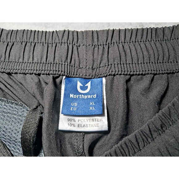 NORTHYARD Athletic Training Workout Shorts Black Lightweight Quick Dry Mens XL - Picture 3 of 10